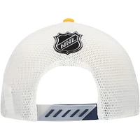 Men's Fanatics  Gold Nashville Predators Authentic Pro Draft Adjustable Trucker Hat