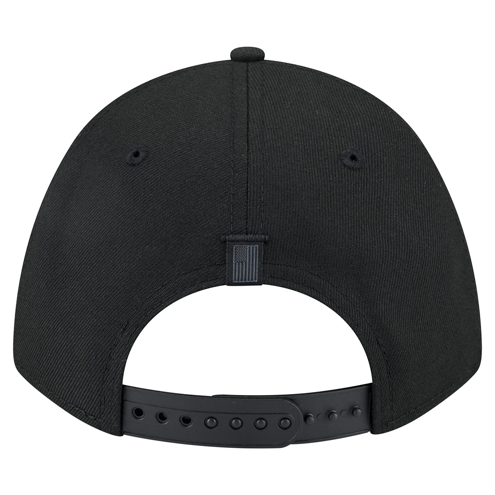 Men's New Era  Black Nashville Predators Game Day Stealth Flag 9FORTY A-Frame Adjustable Hat