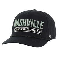 Men's '47 Black Nashville Predators OHT Military Appreciation Homeland Honor and Defend Hitch Adjustable Hat