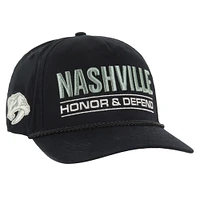 Casquette ajustable Hitch pour homme, noire, 47, Nashville Predators OHT, appréciation militaire, honneur et défense de la patrie