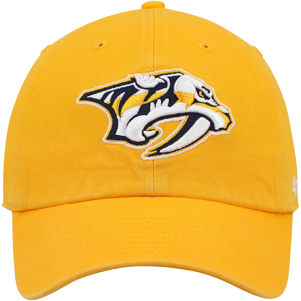 Casquette réglable '47 Gold Nashville Predators Clean Up pour hommes