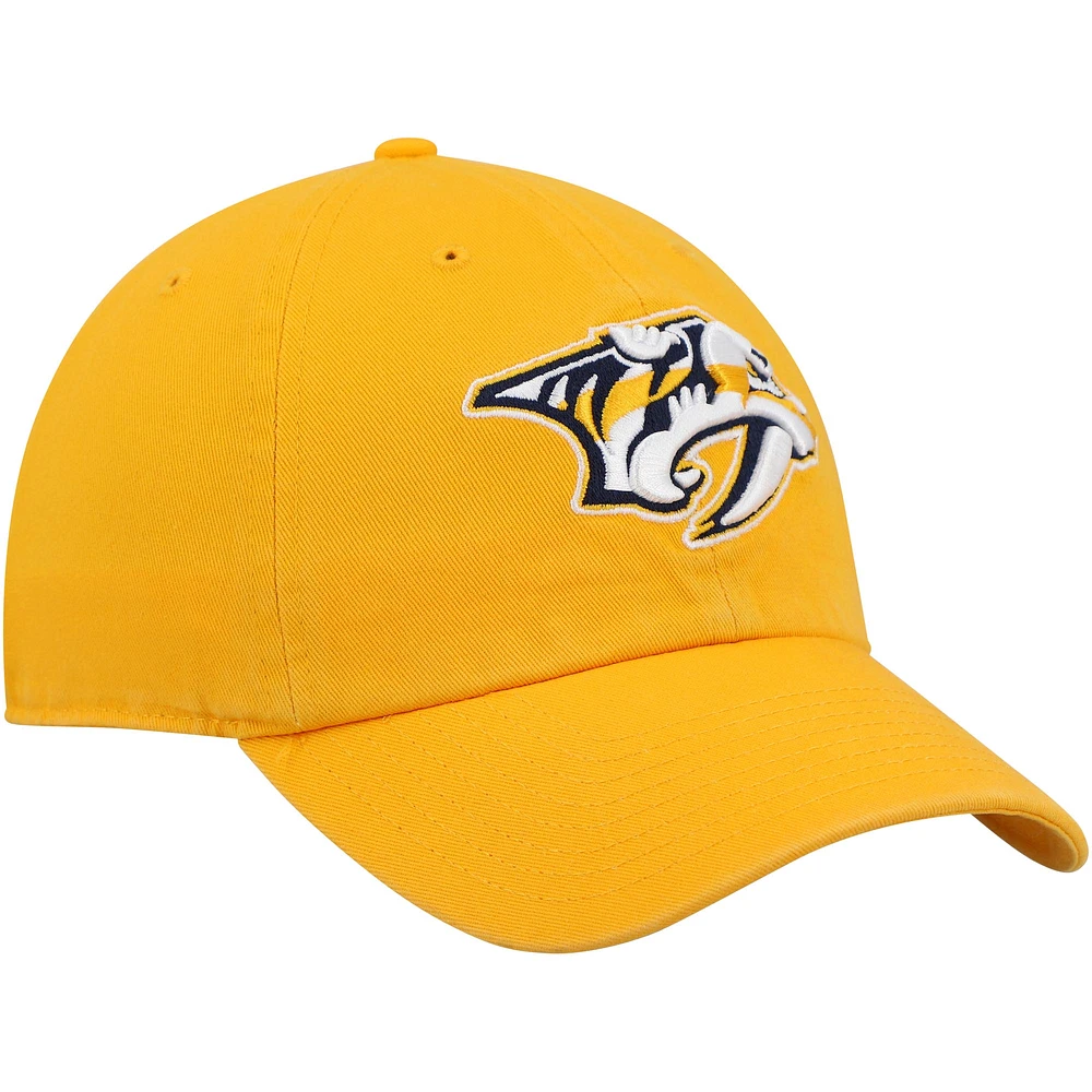 Casquette réglable '47 Gold Nashville Predators Clean Up pour hommes