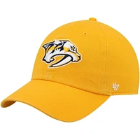 Casquette réglable '47 Gold Nashville Predators Clean Up pour hommes