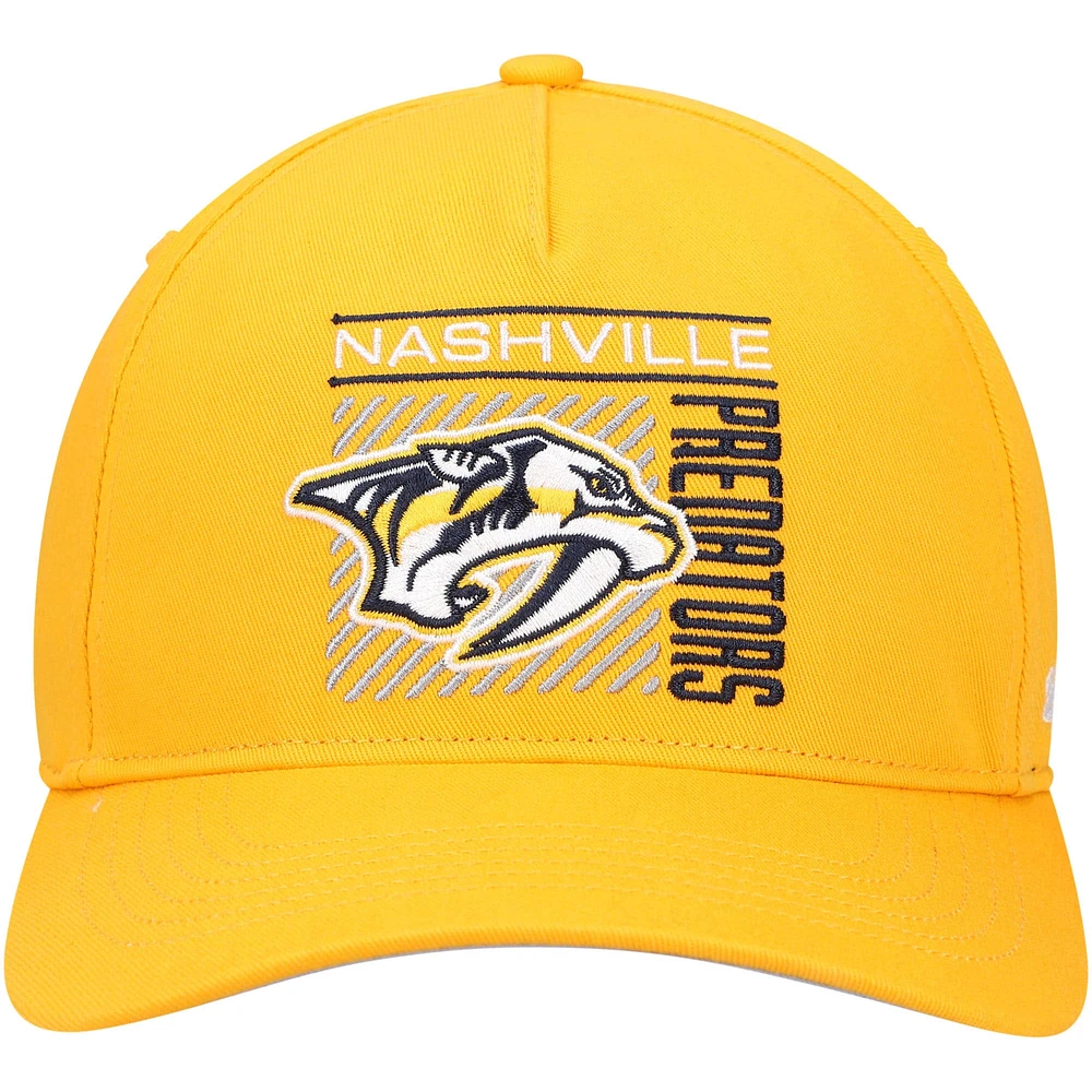 Men's '47 Gold Nashville Predators Reflex Hitch Snapback Hat