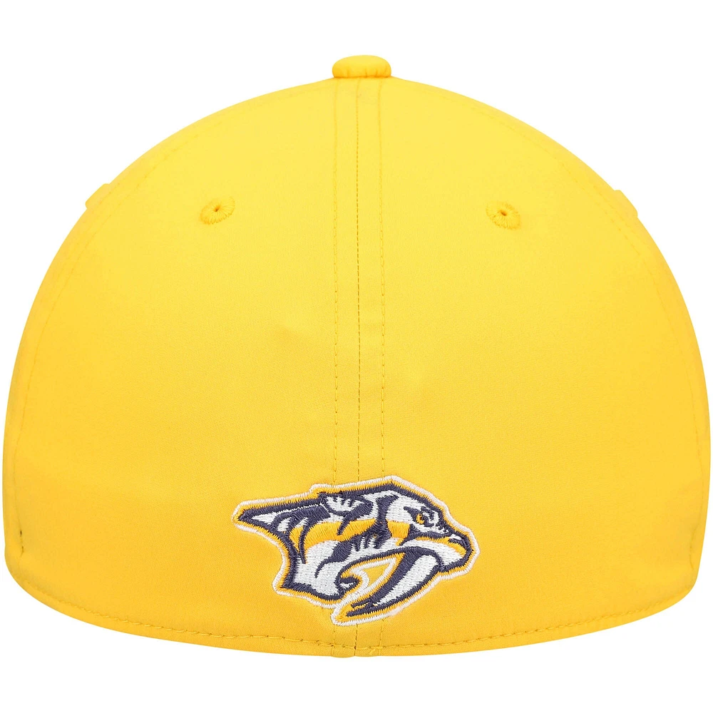 Men's adidas Gold Nashville Predators 2021 Locker Room AEROREADY Flex Hat