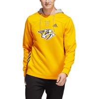 Men's adidas Gold Nashville Predators Skate Lace Primeblue Team Pullover Hoodie