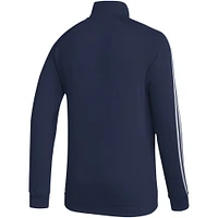 Veste de survêtement adidas Nashville Predators Raglan entièrement zippée pour hommes, bleu marine