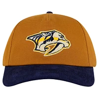 Casquette ajustable Burnett pour homme, couleur marron/bleu marine, des Nashville Predators