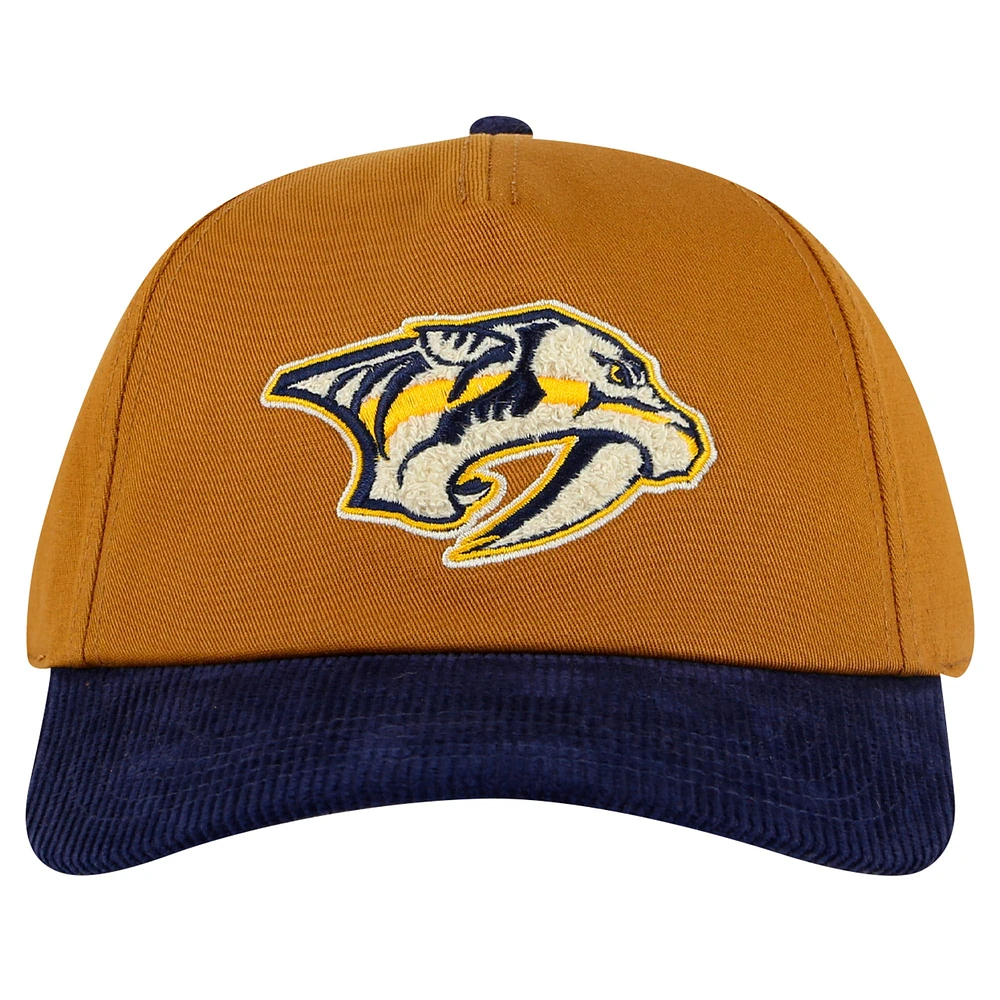 Men's American Needle  Tan/Navy Nashville Predators Burnett Adjustable Hat