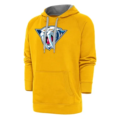 Nashville Predators Antigua Special Edition 2.0 Victory Pullover Hoodie - Gold