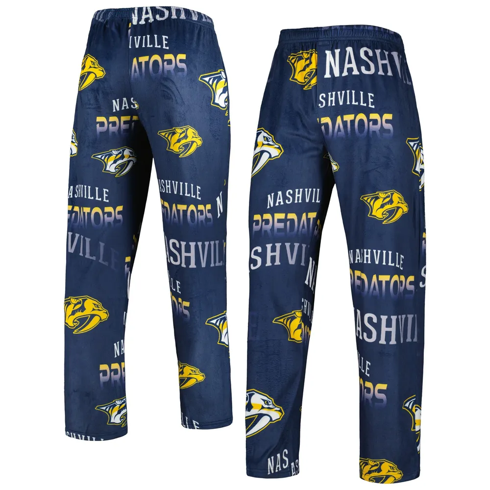 Concepts Sport Men's Nashville Predators Navy All-Over Print Microfleece  Pants