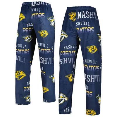 Nashville Predators Concepts Sport Windfall Allover Microfleece Pajama Pants - Navy