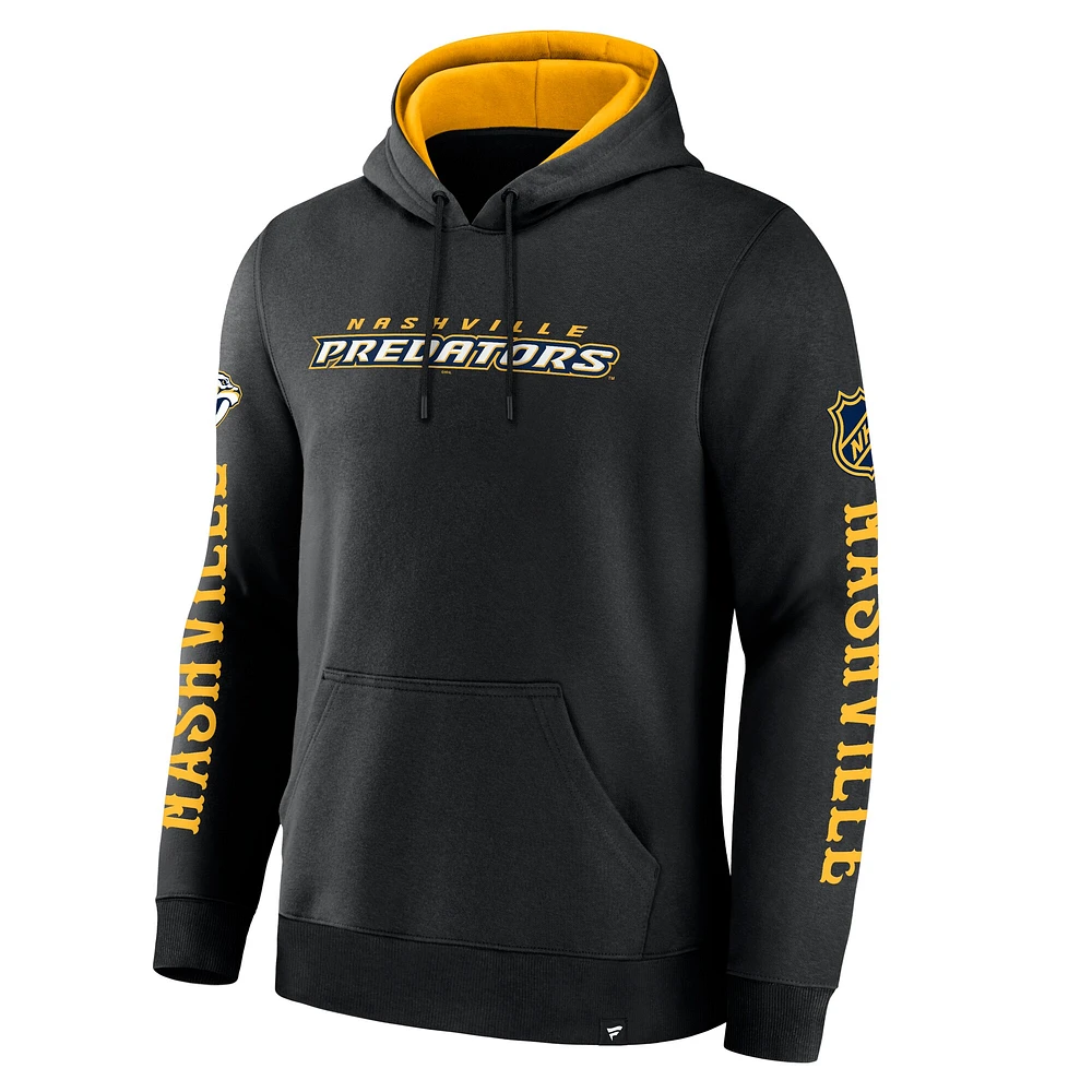 Men's Fanatics Black Nashville Predators Big City Legacy Fleece Pullover Hoodie