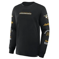 T-shirt à manches longues Fanatics pour hommes, noir, Nashville Predators, en boîte, Legacy
