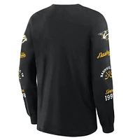 T-shirt à manches longues Fanatics pour hommes, noir, Nashville Predators, en boîte, Legacy