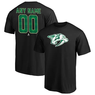 Men's Fanatics Branded Black Philadelphia Eagles Team Authentic Personalized Name & Number T-Shirt Size: 4XL