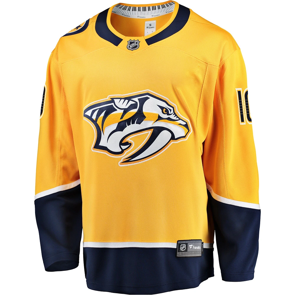 Fanatiques pour hommes de marque Colton Sissons Gold Nashville Predators Breakaway - Maillot joueur