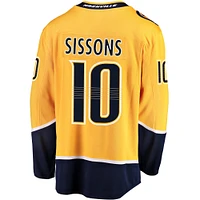 Fanatiques pour hommes de marque Colton Sissons Gold Nashville Predators Breakaway - Maillot joueur