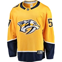 Men's Fanatics Dante Fabbro Gold Nashville Predators Replica Player Jersey