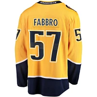 Men's Fanatics Dante Fabbro Gold Nashville Predators Replica Player Jersey