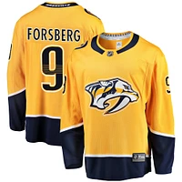 Men's Fanatics Filip Forsberg Gold Nashville Predators Breakaway - Player Jersey