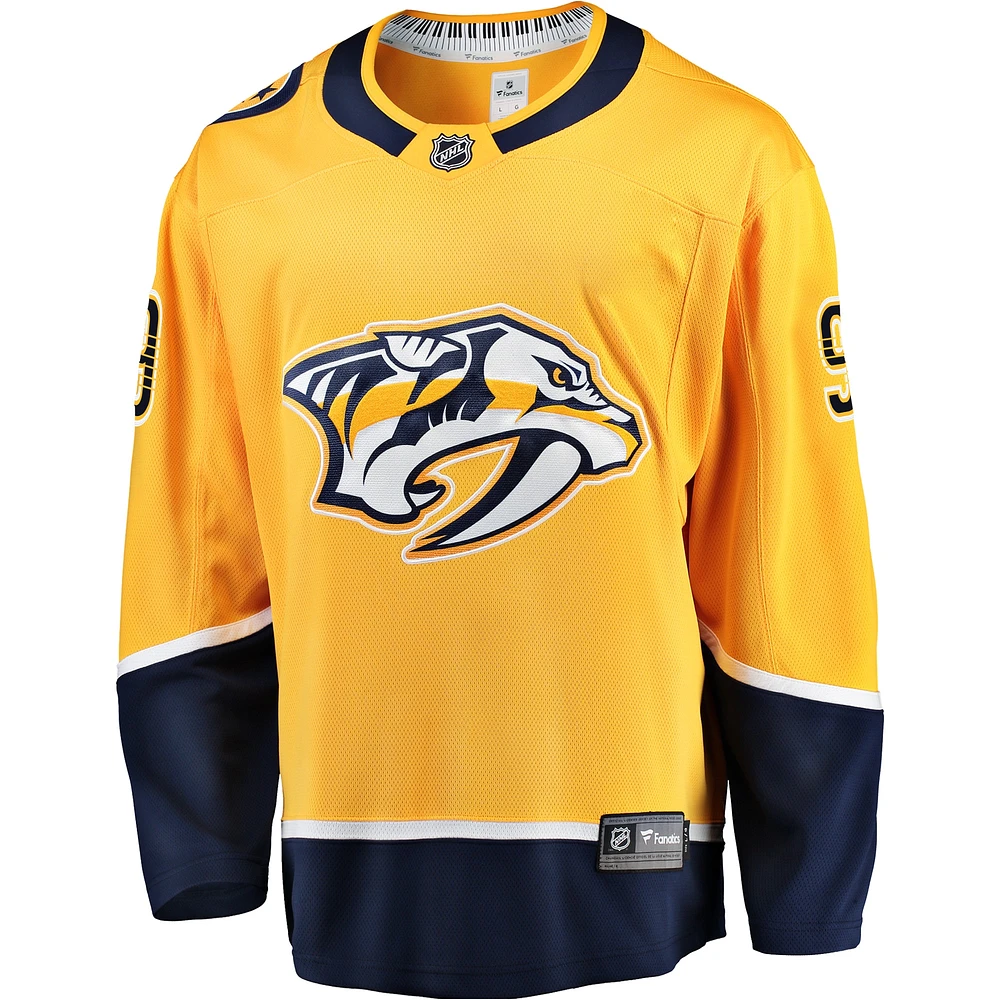 Fanatiques masculins de marque Filip Forsberg Gold Nashville Predators Breakaway - Maillot joueur