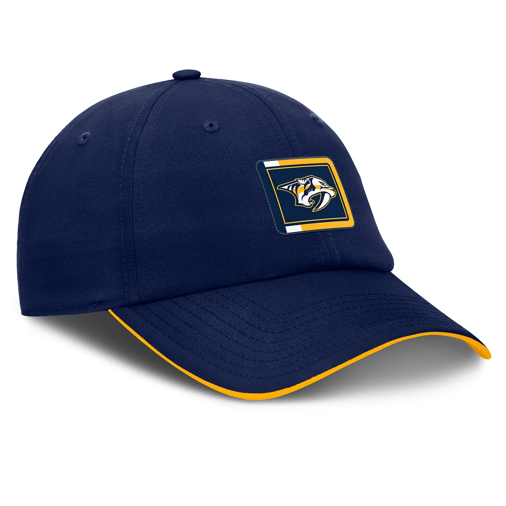 Casquette ajustable Authentic Pro Ripstop Nashville Predators dorée/bleue Fanatics pour homme