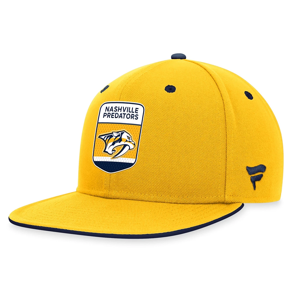 Men's Fanatics  Gold Nashville Predators 2023 NHL Draft Snapback Hat