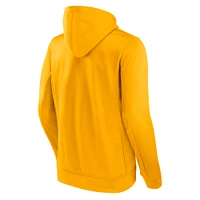 Men's Fanatics Gold Nashville Predators Authentic Pro Fleece Pullover Hoodie