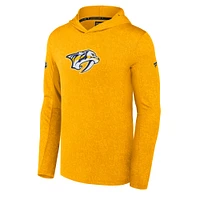 Men's Fanatics Gold Nashville Predators Authentic Pro Lightweight Pullover Hoodie