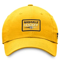 Casquette réglable Fanatics Gold Nashville Predators Authentic Pro Prime pour hommes