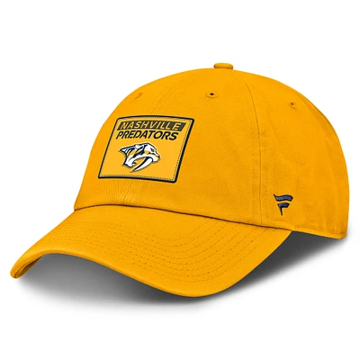 Casquette ajustable authentique Pro Prime de Nashville Predators pour hommes Fanatics Gold