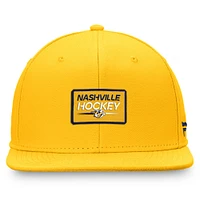 Casquette Snapback Authentic Pro Prime Fanatics Gold Nashville Predators pour hommes