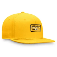 Casquette Snapback Authentic Pro Prime Fanatics Gold Nashville Predators pour hommes