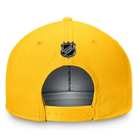 Casquette Snapback Authentic Pro Prime Fanatics Gold Nashville Predators pour hommes