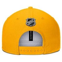 Casquette Snapback authentique Pro Rink des Predators de Nashville Fanatics Gold pour hommes