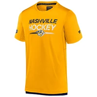 Men's Fanatics  Gold Nashville Predators Authentic Pro Tech T-Shirt