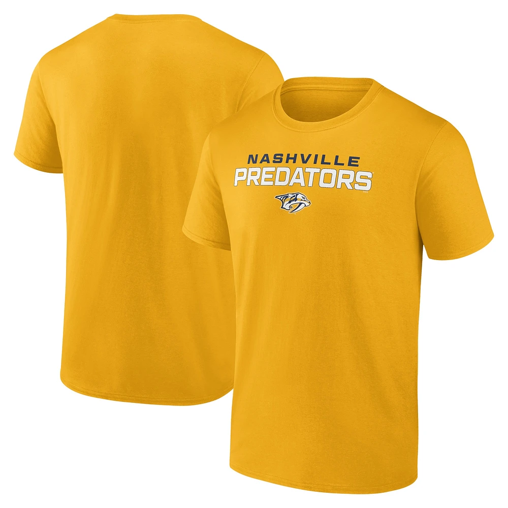 T-shirt Barnburner Fanatics Gold Nashville Predators pour hommes