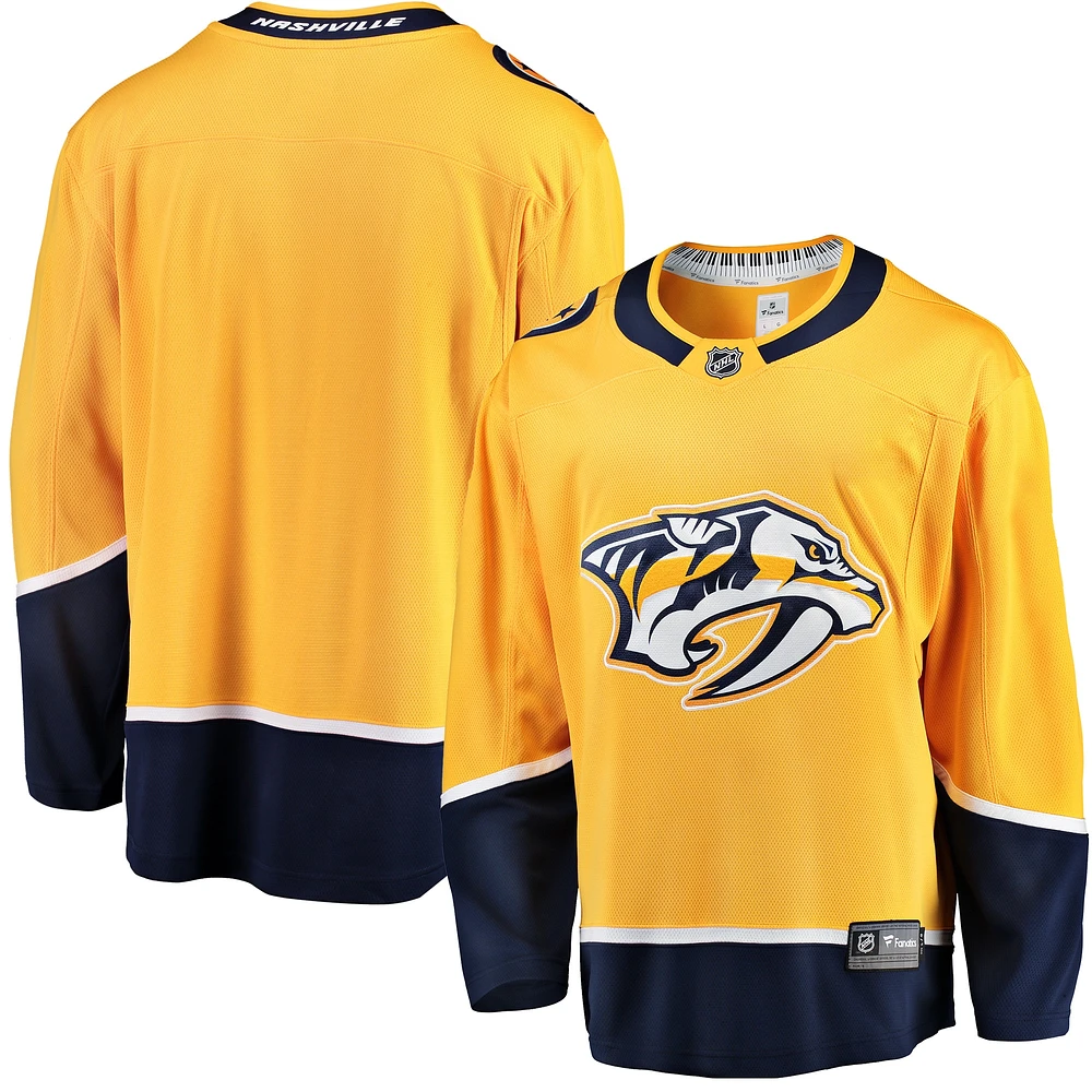 Maillot Fanatics Gold Nashville Predators Breakaway Domicile pour hommes