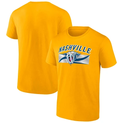 T-shirt Fanatics Gold pour homme avec programme confidentiel des Nashville Predators