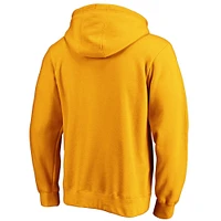 Men's Fanatics  Gold Nashville Predators Iconic Empty Netter Fleece Pullover Hoodie
