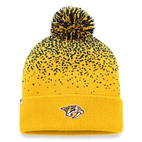 Men's Fanatics Gold Nashville Predators Iconic Gradient Cuffed Knit Hat with Pom