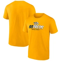 Men's Fanatics  Gold Nashville Predators Iconic T-Shirt