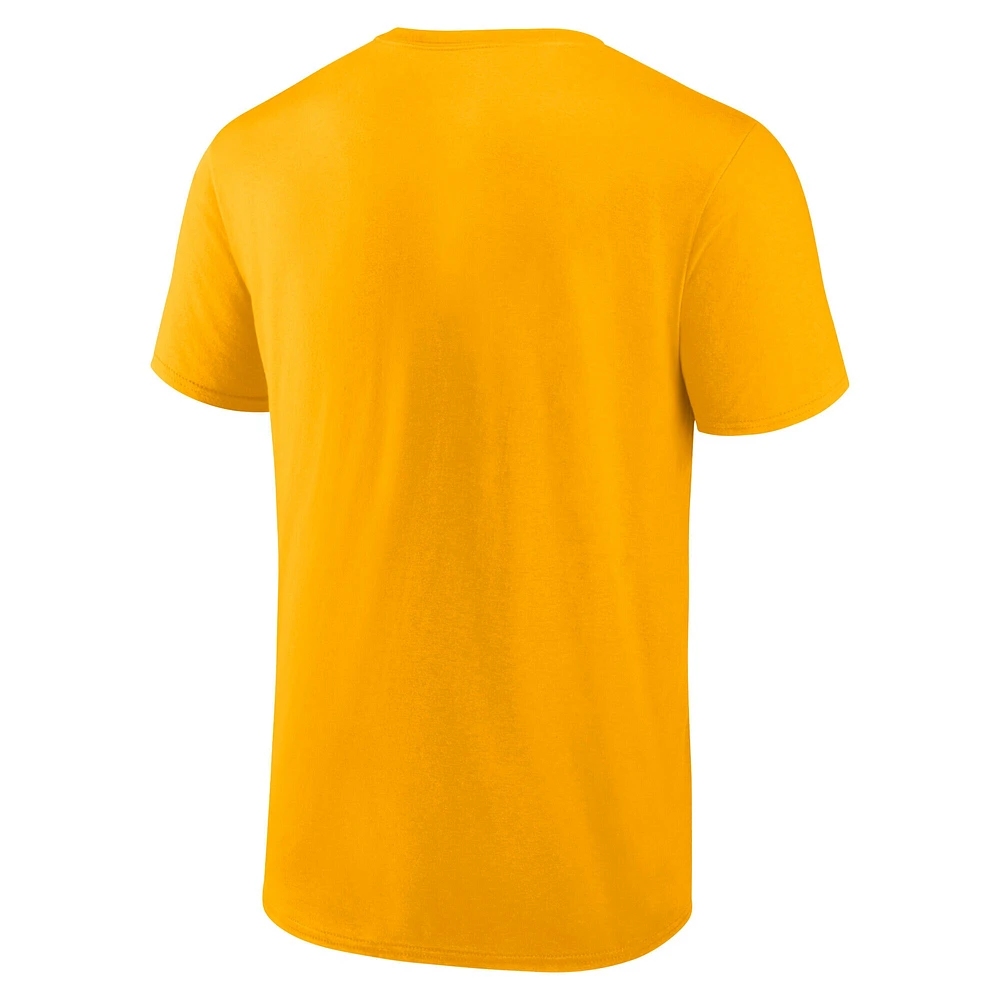 Men's Fanatics  Gold Nashville Predators Iconic T-Shirt