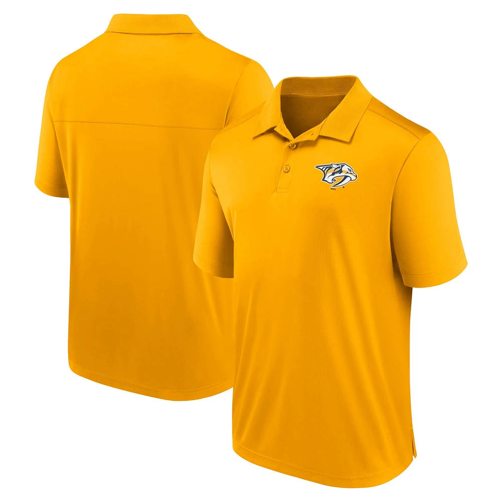 Polo Fanatics Gold Nashville Predators pour hommes, côté gauche