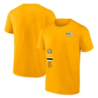 T-shirt Fanatics Gold Nashville Predators pour hommes représentent