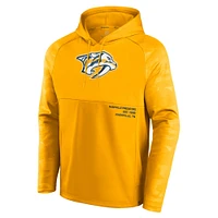 Sweat à capuche manches longues Fanatics Gold Nashville Predators Shade Defender Raglan pour hommes