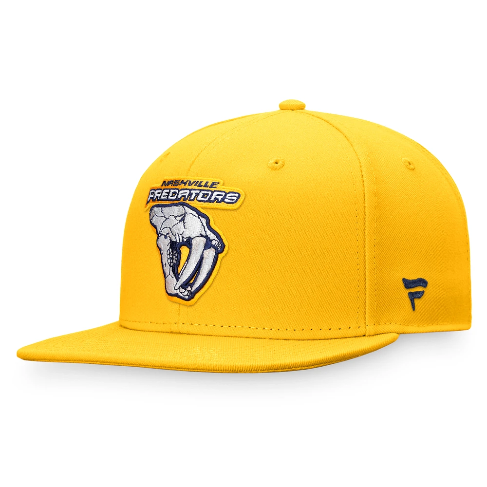 Casquette ajustée Fanatics Gold Nashville Predators édition spéciale pour hommes