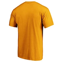 T-shirt avec logo principal de l'équipe des Predators Nashville Fanatics Gold pour hommes