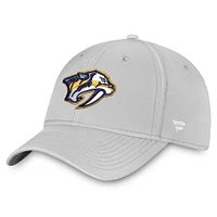 Casquette Fanatics grise pour homme avec logo principal des Predators de Nashville Core Flex